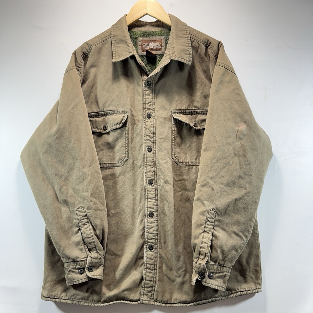 Vintage Levis Strauss Trucker Coat Jacket Mens XL Flannel Lined Brown